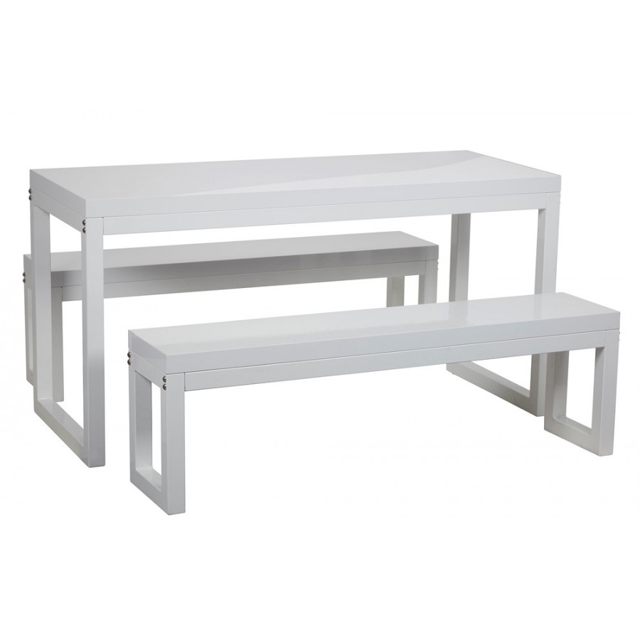 Cube Table and Bench Set